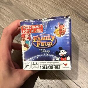 Disney Family Feud Game with Blue and Red Box
